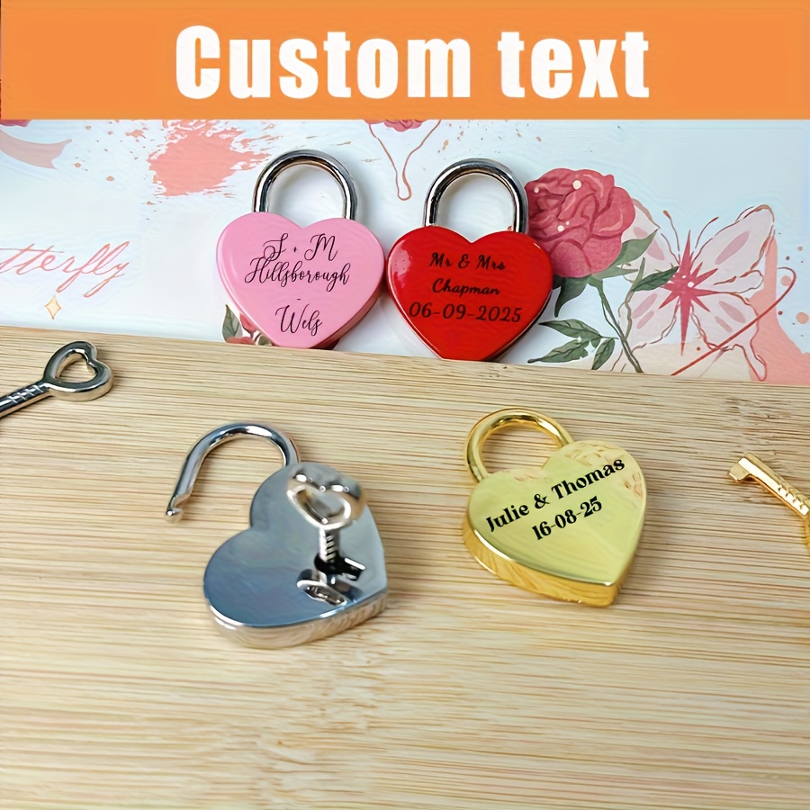 Custom Engraved Long Lock, Unique Valentine's Day Gift